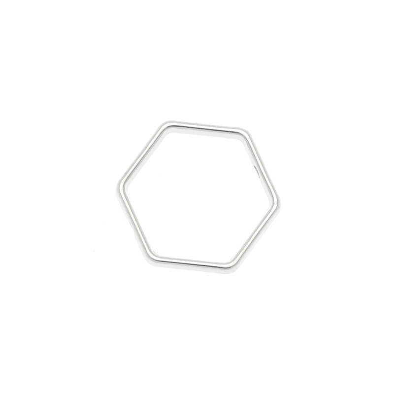 Hexagon spacer 1 pc platinum 18x3mm AAT098