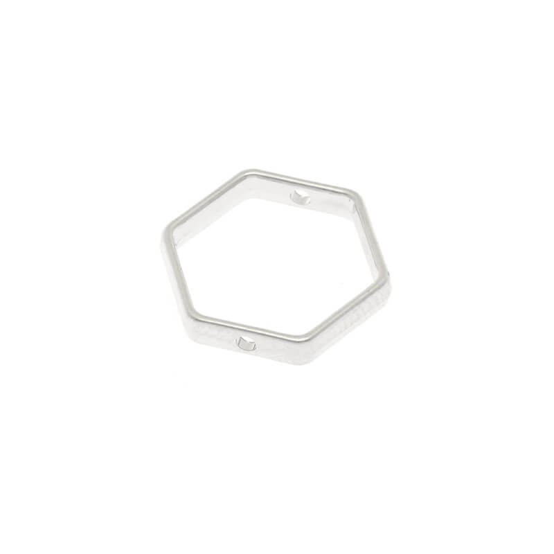 Hexagon spacer 1 pc platinum 18x3mm AAT098