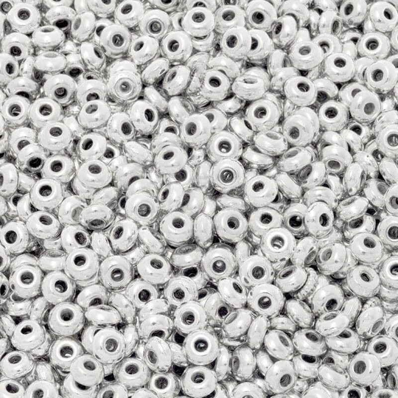 Metal beads small rings 4.8x2.3mm antique silver 20pcs SMPK62