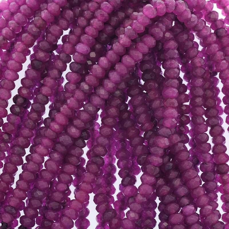 Oponki beads faceted purple jade 120pcs (rope) 4x2mm KAOS0465