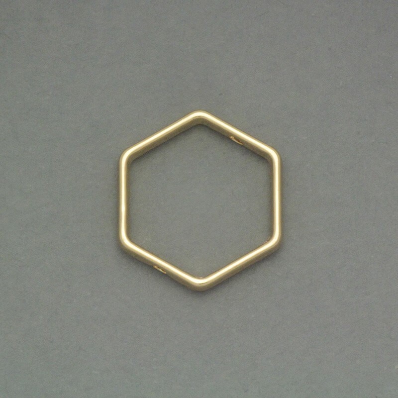 Hexagon frame 1szt KC gold 18x3mm AKG326