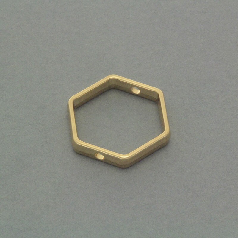 Hexagon frame 1szt KC gold 18x3mm AKG326