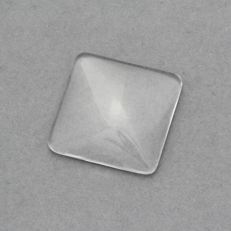 Kaboszony szklane kwadrat 16mm 1szt KBSZKW16