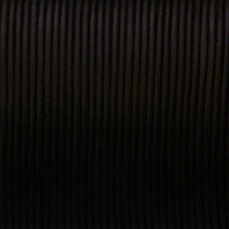 Rzemień naturalny skórzany czarny  1,5mm ze szpuli RZ15S01