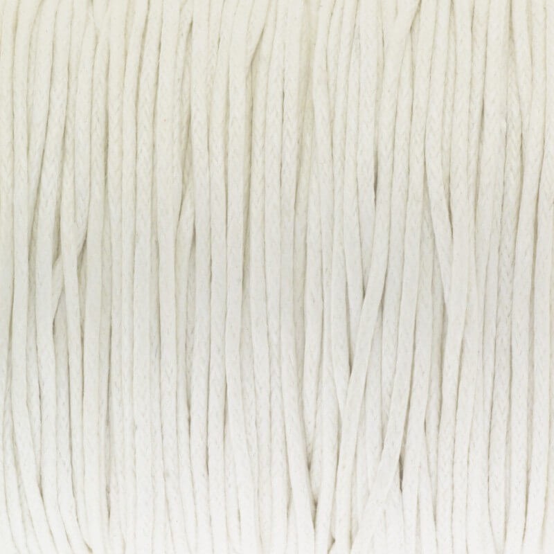 Sznurek bawełniany woskowany 25m (szpula) biały 1mm PWZWR1001