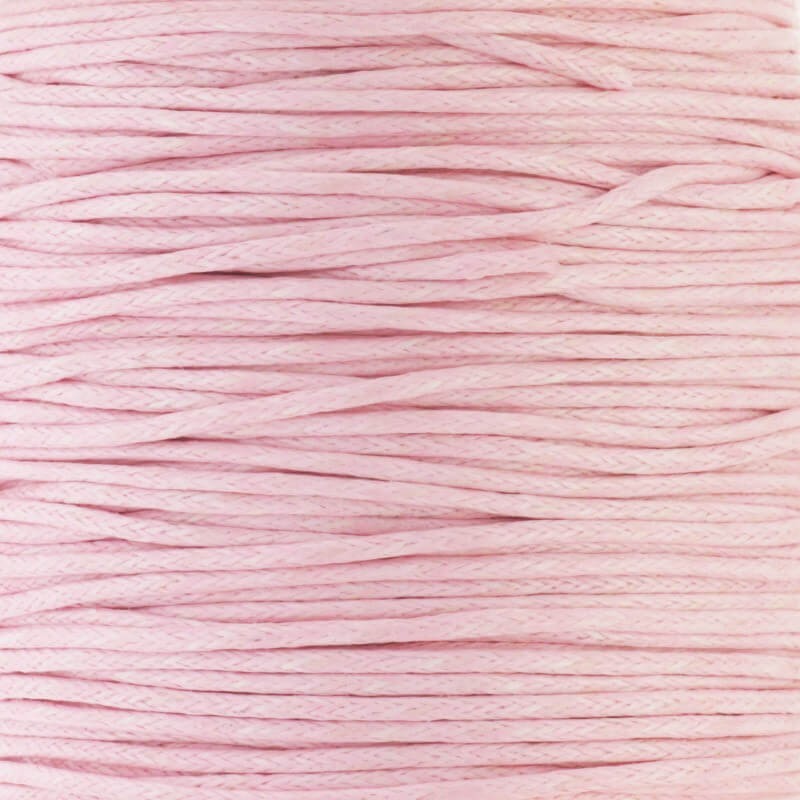 Waxed cotton string 25m (spool) light pink 1mm PWZWR1002