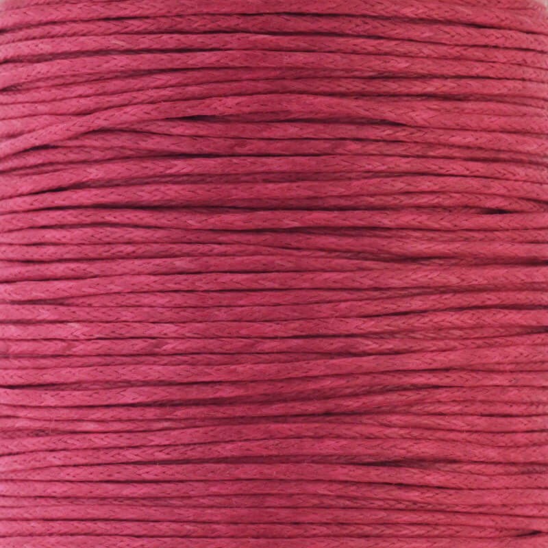 Waxed cotton cord 25m (spool) pink 1mm PWZWR1003
