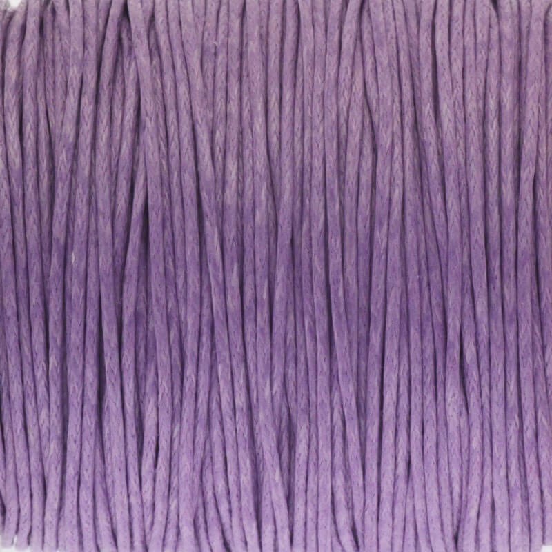 Sznurek bawełniany woskowany 25m (szpula) fioletowy 1mm PWZWR1007
