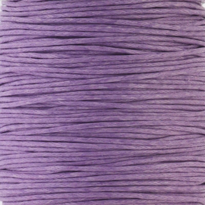 Sznurek bawełniany woskowany 25m (szpula) fioletowy 1mm PWZWR1007