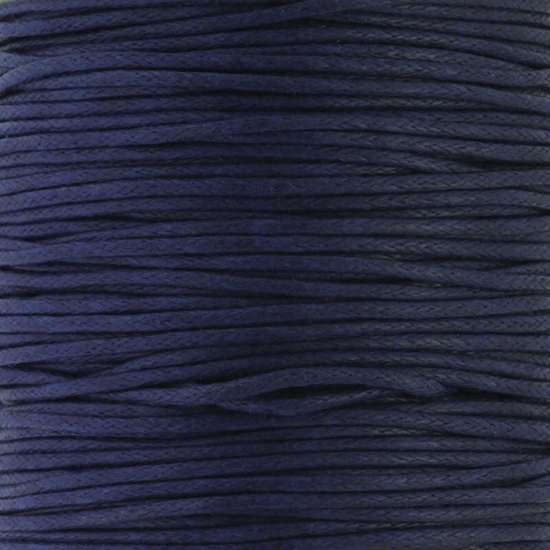 Sznurek bawełniany woskowany 25m (szpula) ciemny kobalt 1mm PWZWR1012