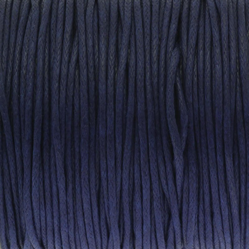 Sznurek bawełniany woskowany 25m (szpula) ciemny kobalt 1mm PWZWR1012