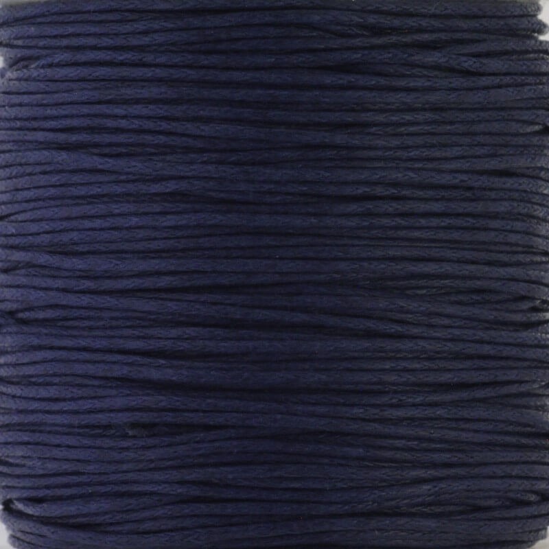 Waxed cotton cord 25m (spool) navy blue 1mm PWZWR1013