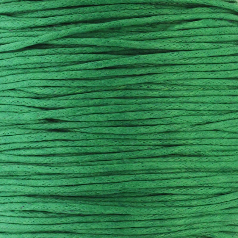 Sznurek bawełniany woskowany 25m (szpula) zielony 1mm PWZWR1014