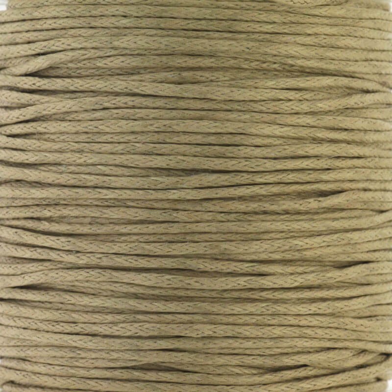 Sznurek bawełniany woskowany 25m (szpula) piaskowy 1mm PWZWR1017