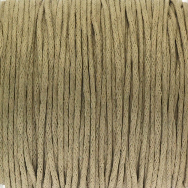 Sznurek bawełniany woskowany 25m (szpula) piaskowy 1mm PWZWR1017