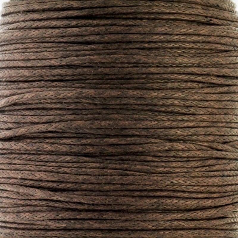 Waxed cotton cord 25m (spool) brown 1mm PWZWR1018