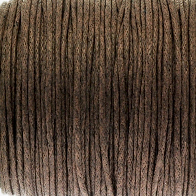 Sznurek bawełniany woskowany 25m (szpula) brązowy 1mm PWZWR1018
