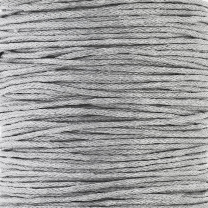 Waxed cotton string 25m (spool) 1mm light gray PWZWR1019
