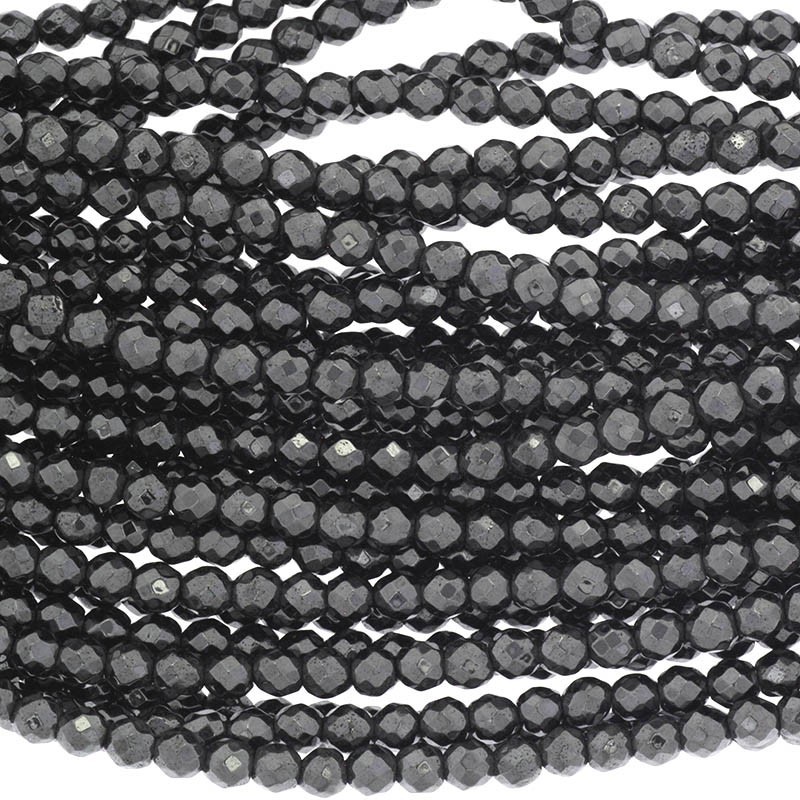 Hematite beads faceted beads 4mm 98pcs / rope KAHEKUF04