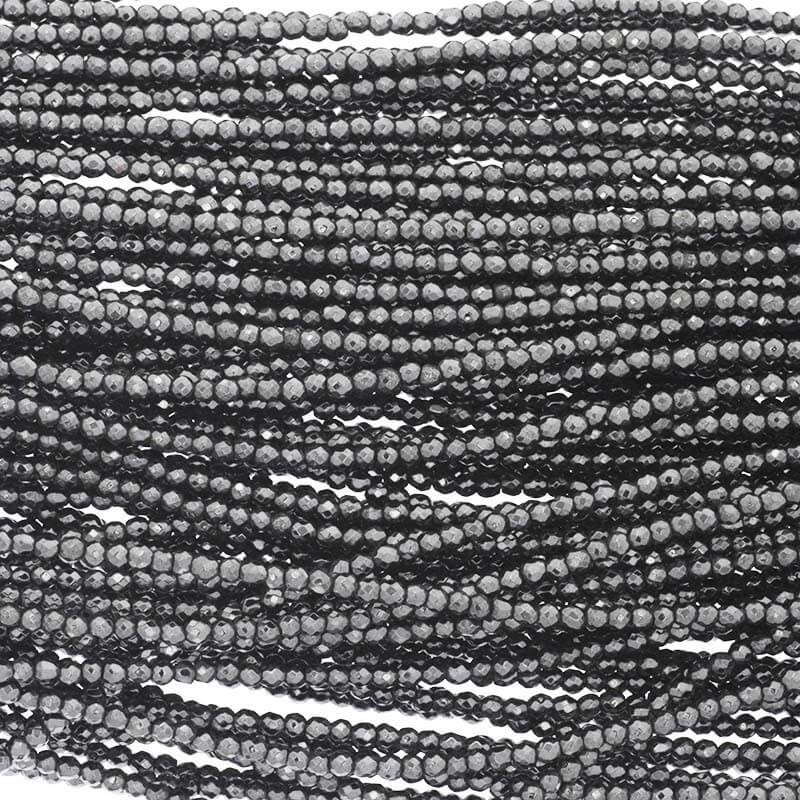 Hematyt koraliki kulki fasetowane 2mm 186szt/ sznur KAHEKUF02A