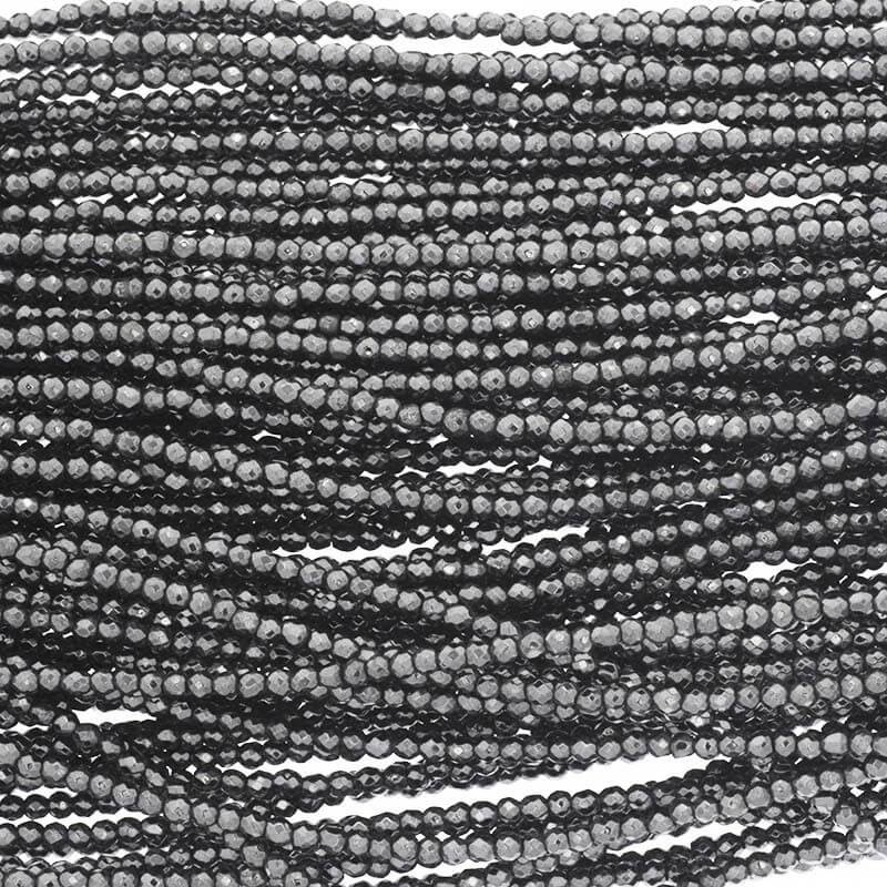 Hematyt koraliki kulki fasetowane 2mm 186szt/ sznur KAHEKUF02A
