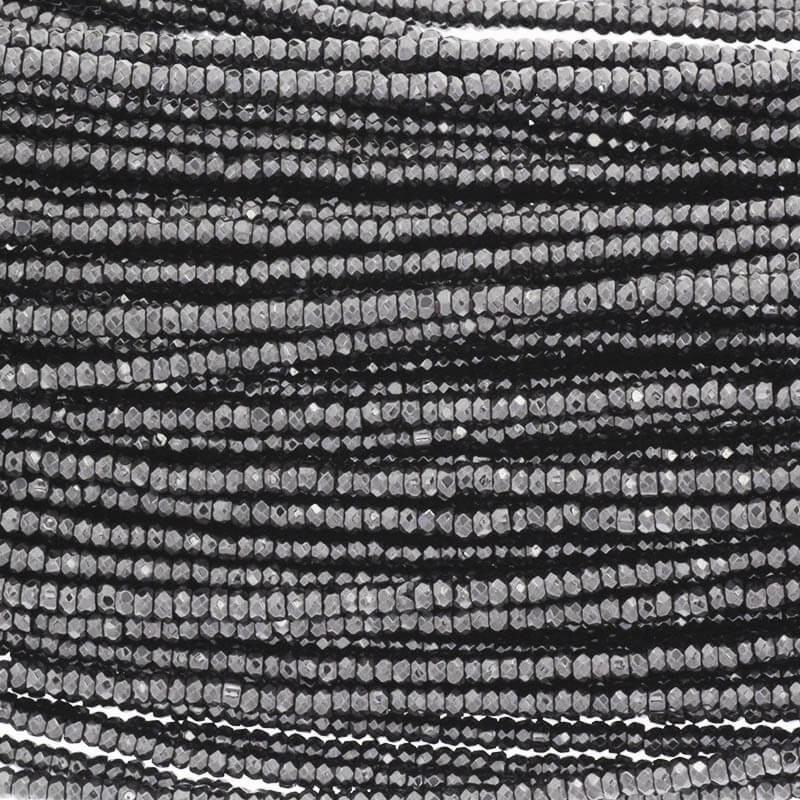 Hematite beads, faceted 1x2mm 350pcs / rope KAHE19