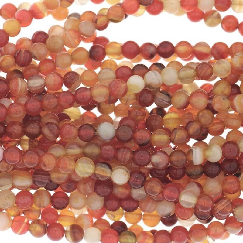 Amber agate beads 4mm beads approx 85pcs (string) KAAG0406
