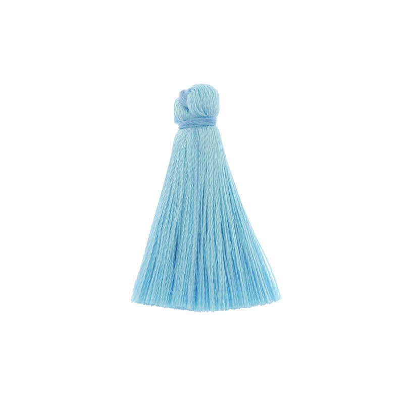 Long weaves for bracelets / short full viscose with gloss LUX blue 35x6mm 1pc TANP28