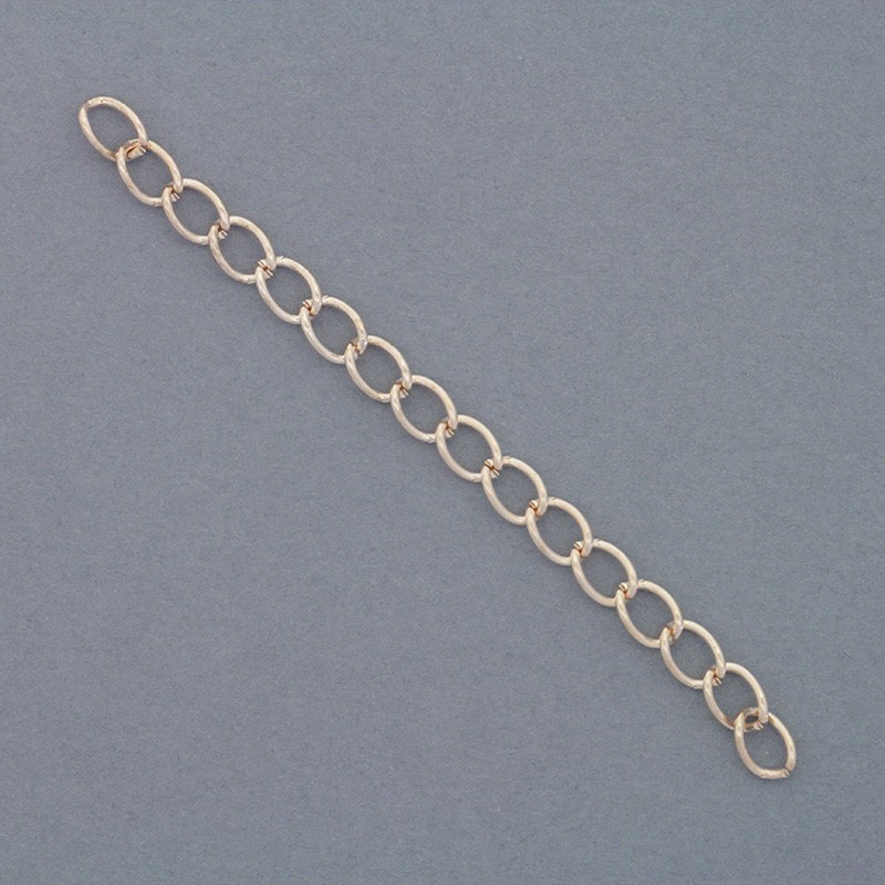 Łańcuszki przedłużające regulacyjne różowe złoto 70x5x3.5mm 10szt LANKGR7