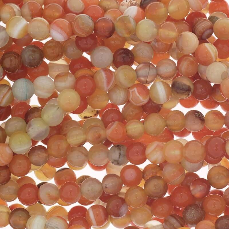 Carnelian agate beads 6mm beads 63pcs (string) KAAG0601
