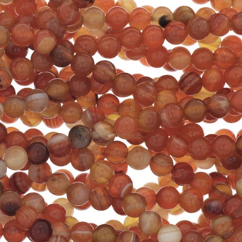 Beads agate amber balls 6mm 63pcs (string) KAAG0608
