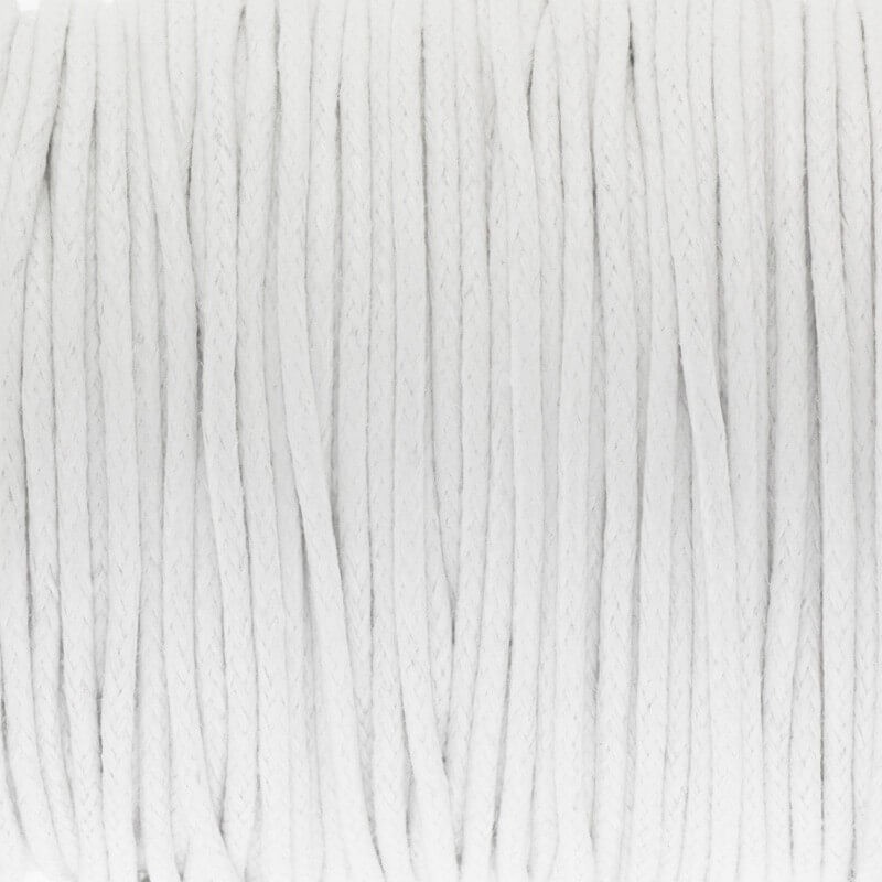 Sznurek bawełniany woskowany 25m (szpula) biały 1.5mm PWZWR1501