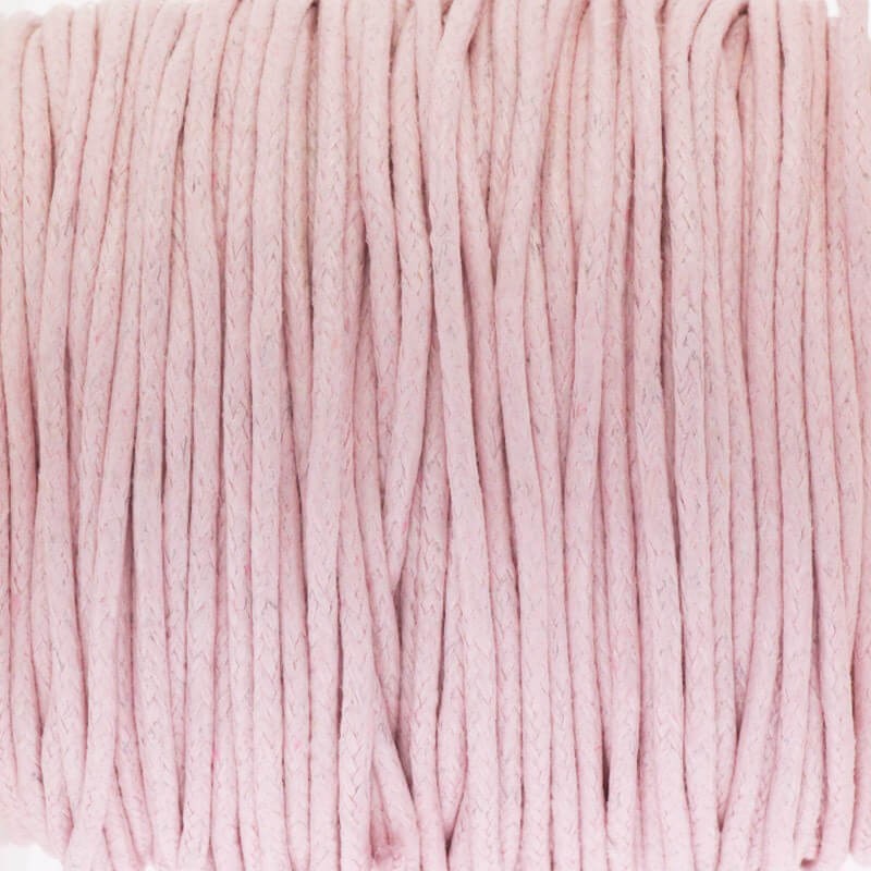 Waxed cotton string 25m (spool) light pink 1.5mm PWZWR1502