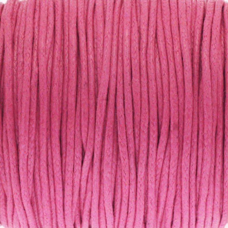 Sznurek bawełniany woskowany 25m (szpula) różowy 1.5mm PWZWR1503