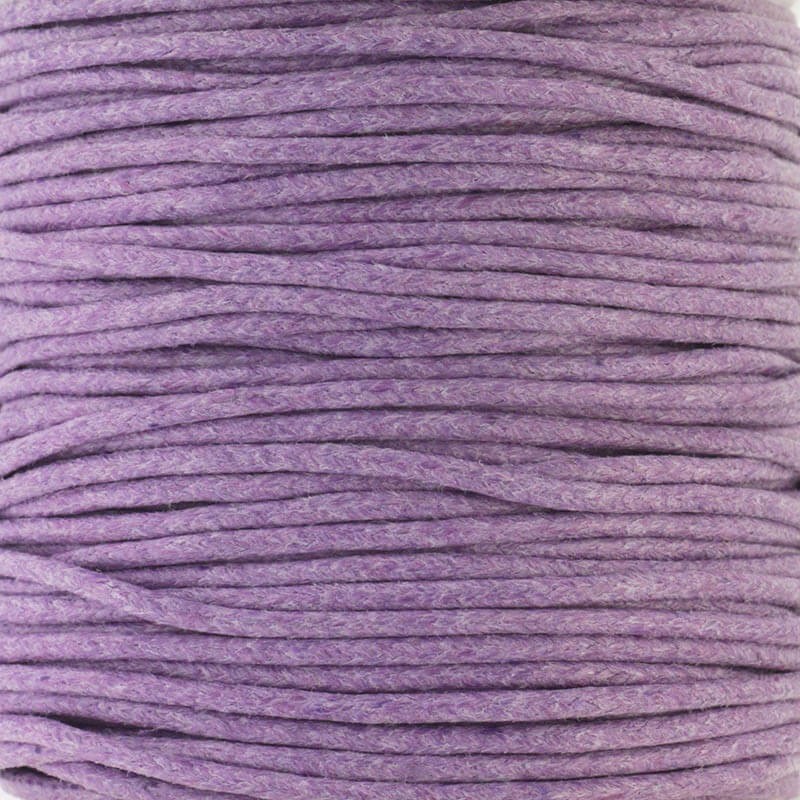 Sznurek bawełniany woskowany 25m (szpula) fiolet 1.5mm PWZWR1507