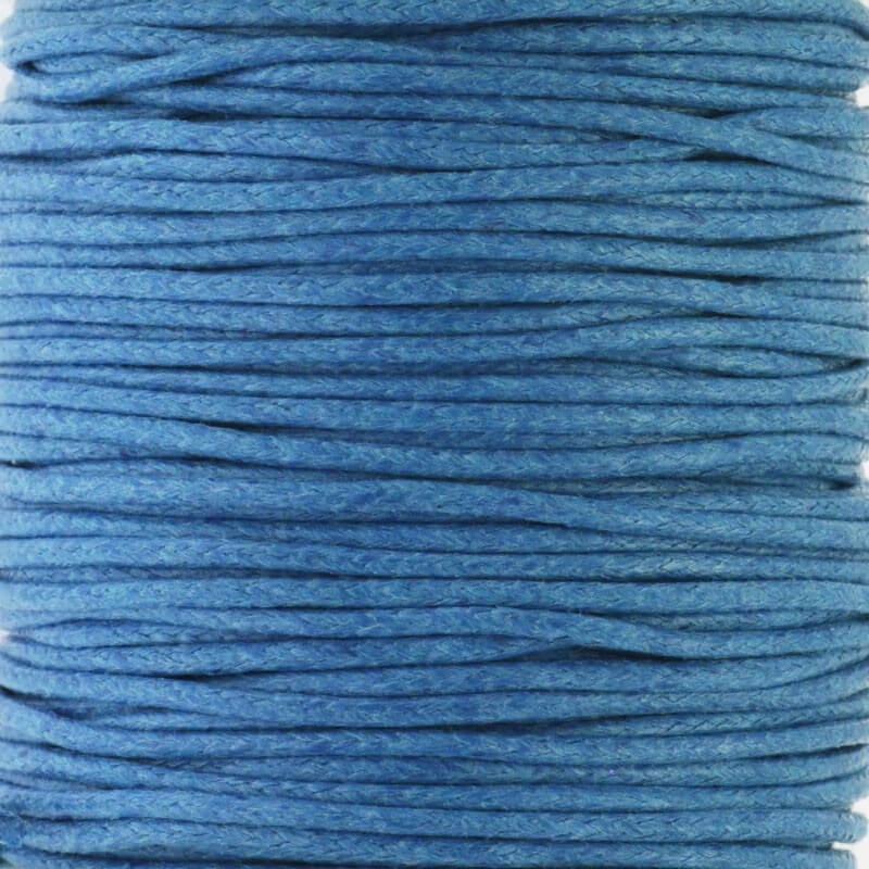 Sznurek bawełniany woskowany 25m (szpula) niebieski 1.5mm PWZWR1509