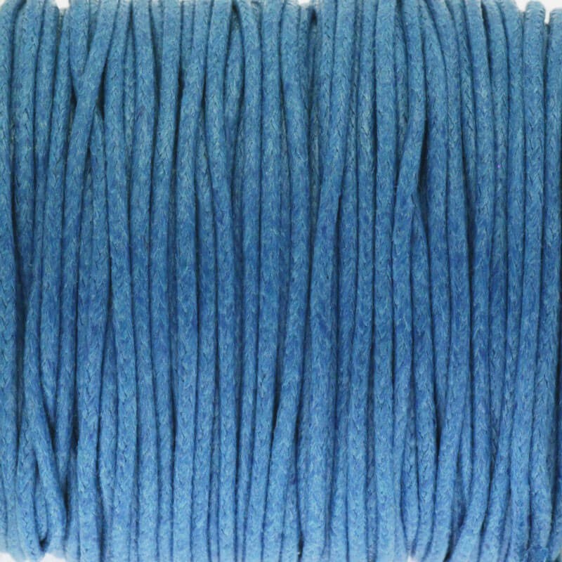 Waxed cotton cord 25m (spool) blue 1.5mm PWZWR1509