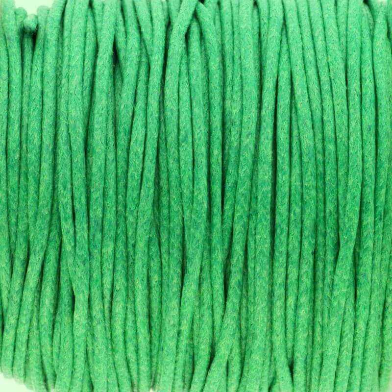 Waxed cotton cord 25m (spool) green 1.5mm PWZWR1514