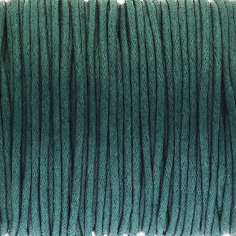 Sznurek bawełniany woskowany 25m (szpula) ciemny zielony 1.5mm PWZWR1515