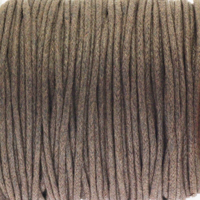Sznurek bawełniany woskowany 25m (szpula) brązowy 1.5mm PWZWR1518