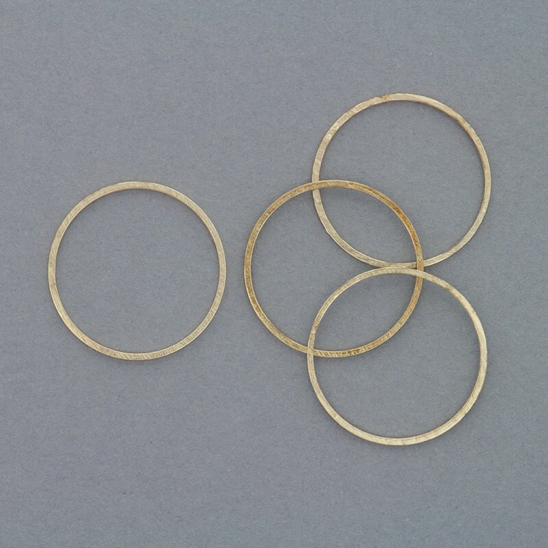 Connectors for jewelry Geometric circles 20mm golden 6pcs AKG463