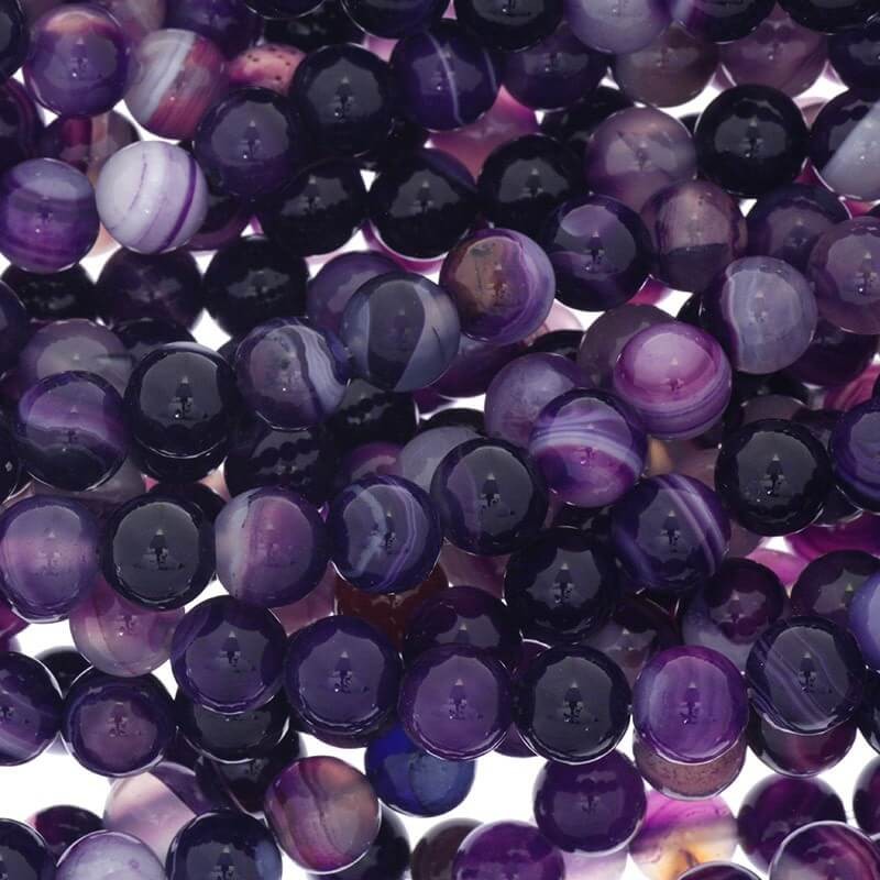 Agate beads purple beads 8mm 46pcs (string) KAAG0807