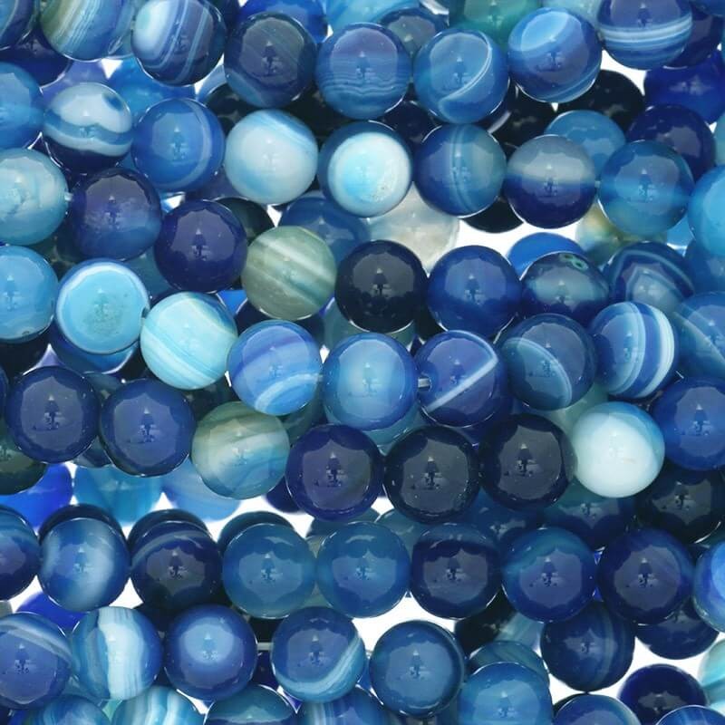 Blue agate beads 8mm beads 46pcs (string) KAAG0809