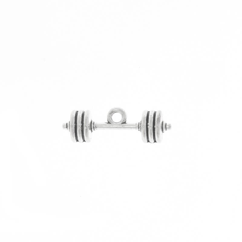 Straight dumbbell pendants, 1 pc, antique silver 25x7mm AAT253