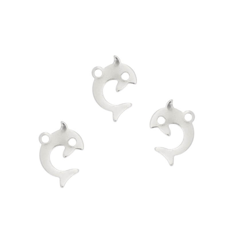 Surgical steel pendants larger dolphins 18x13mm 3pcs ASS009