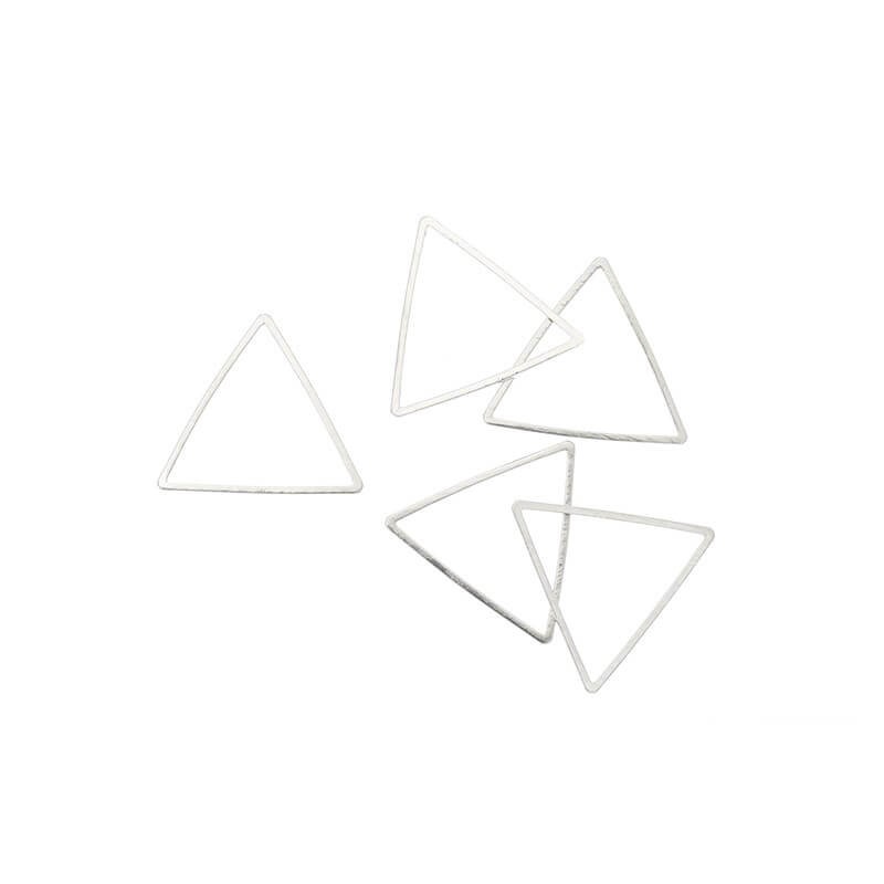 Łączniki do biżuterii Geometric trójkąty 21mm platynowe 6szt AAT388