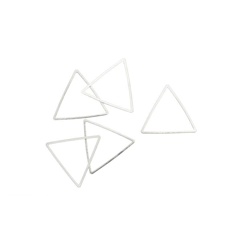Connectors for jewelry Geometric triangles 21mm platinum 6pcs AAT388
