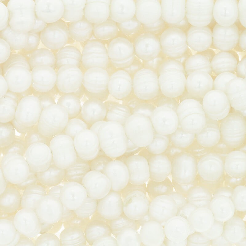 Perły naturalne koraliki 8mm/ sznur 54szt jasne perłowe PASW41