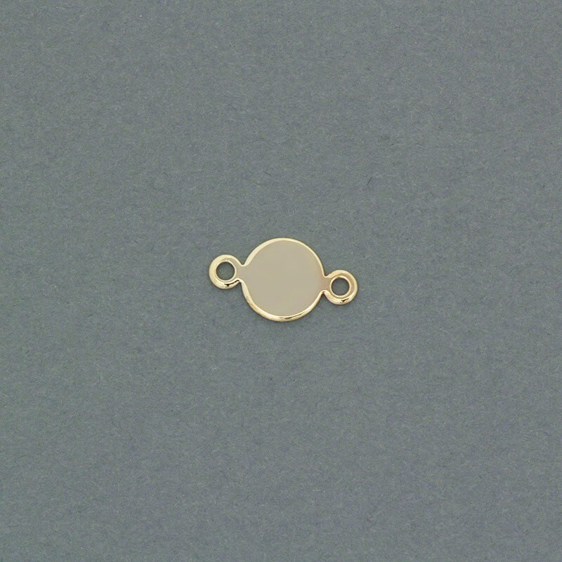Connectors for bracelets gold-plated coins 14x8mm 2pcs AKG452