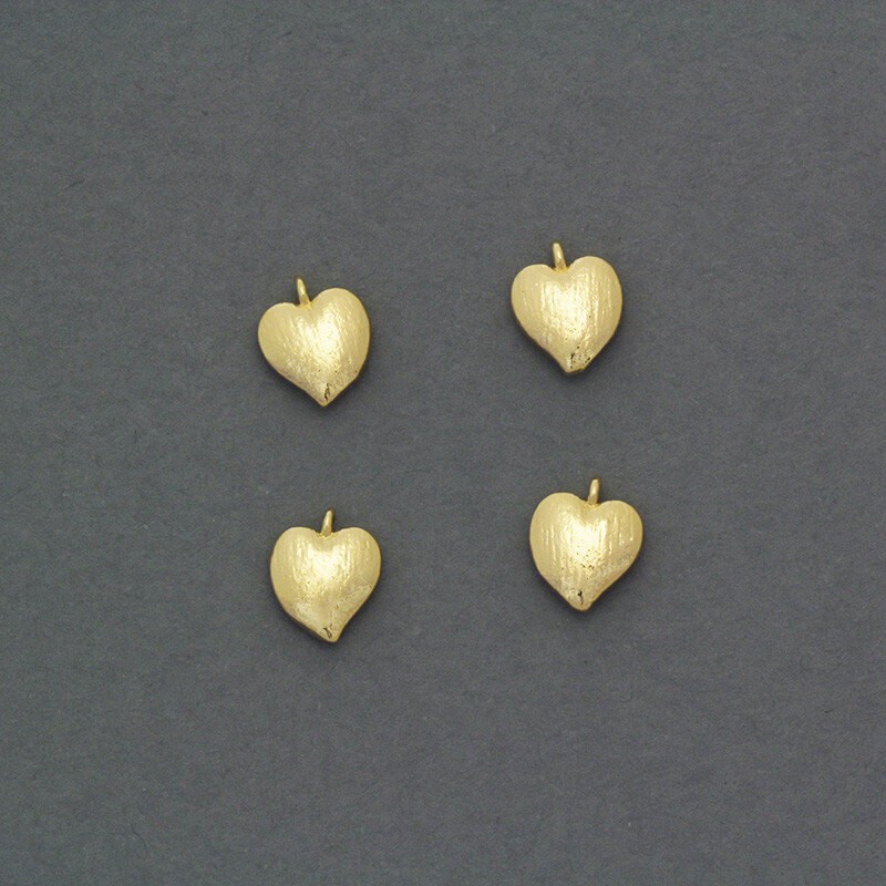 Gold-plated heart pendants 7x9mm 1pc AKG352